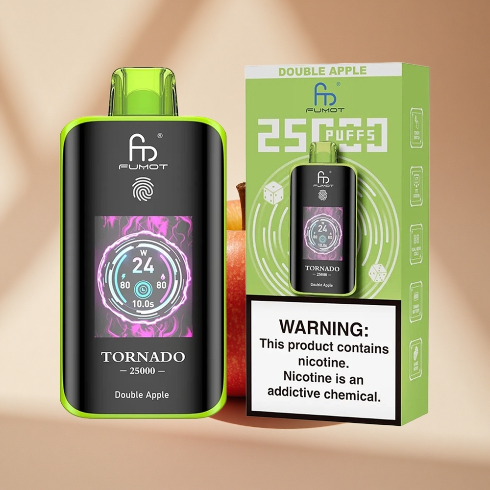 Fumot Tornado 25000 Puffs Doppelapfel HD 700mAh Typ-C