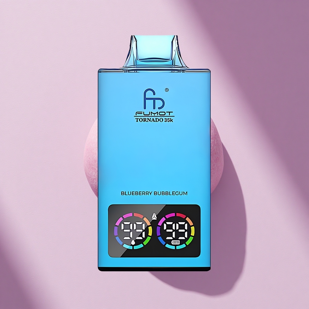 Fumot Tornado 35000 Puffs Blaubeere Kaugummi Dual Mesh RGB