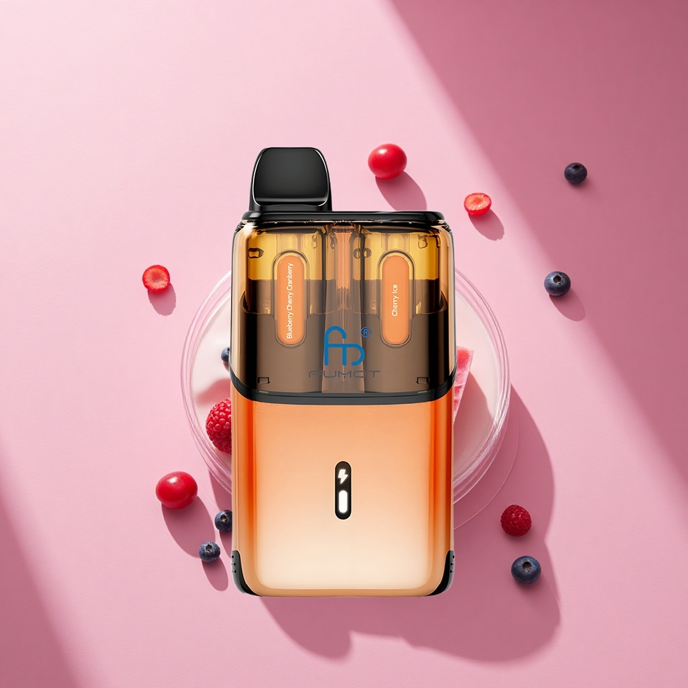 Fumot Ultra T32000 Puffs Blaubeer-Kirsche-Preiselbeer - Kirsch-Eis mit 800mAh und Mesh Coil