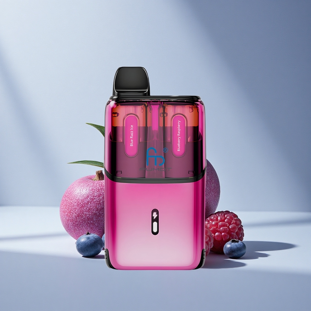 Fumot Ultra T32000 Puffs Blaue Himbeer-Eis - Blaubeere Himbeere mit 800mAh und Typ-C Schnellladung