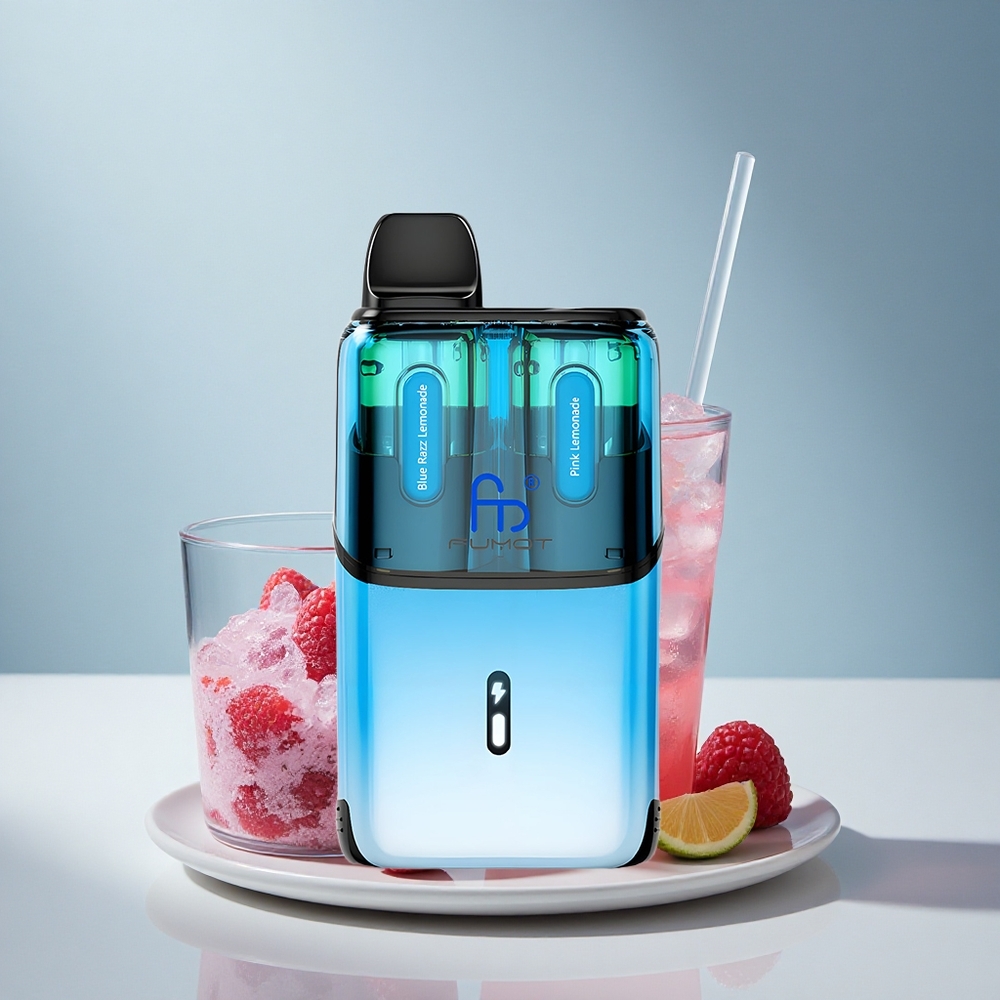 Fumot Ultra T32000 Puffs Blaue Himbeerlimonade - Rosa Limonade mit 24ml und Typ-C Schnellladung