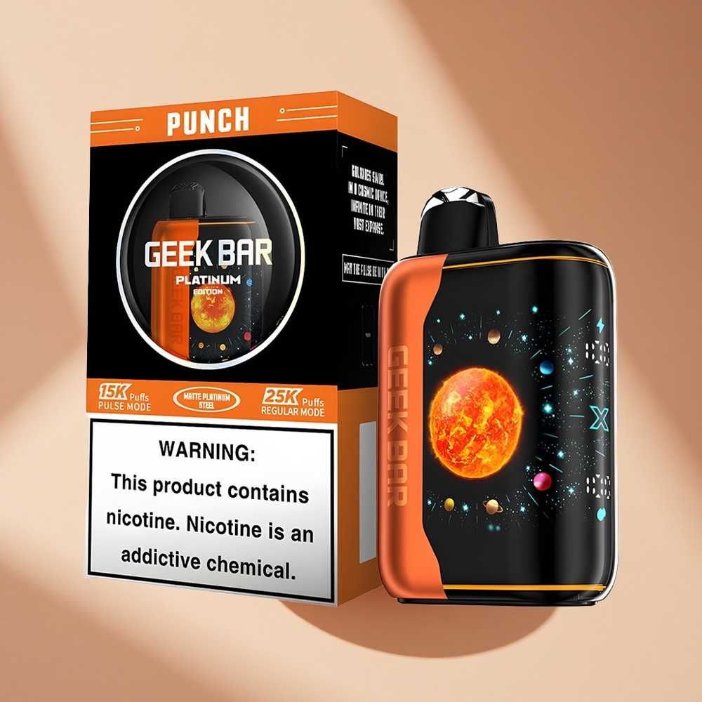 GEEK BAR Platinum Edition 25000 Puffs Platin Schlag mit Dual Mesh und Schnellladung