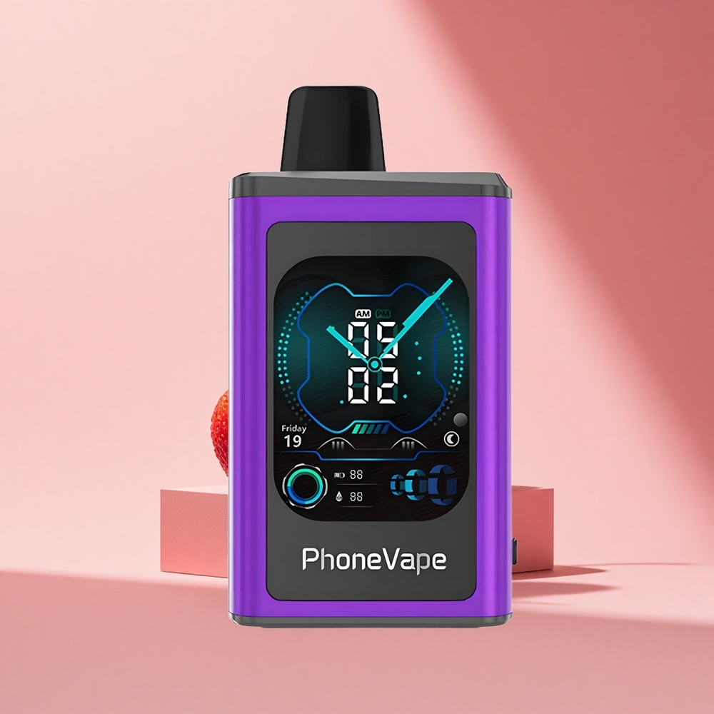 JNR PhoneVape 30000 Kirsch-Erdbeer-Himbeer Turbo Luftstrom App