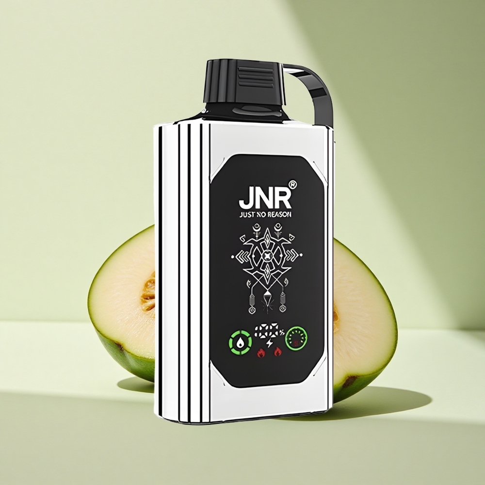 JNR Shisha Hookah Box 20500 Doppel-Melonen-Minze mit HD-Display, 1000mAh & Dual-Mesh-Coil