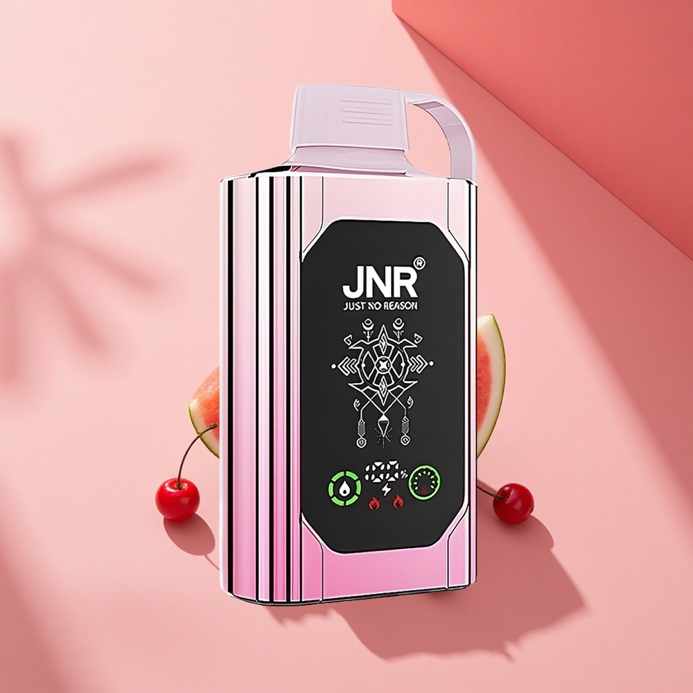 JNR Shisha Hookah Box 20500 Kirsch-Wassermelonen-Freeze mit HD-Display und Dual-Mesh-Coil