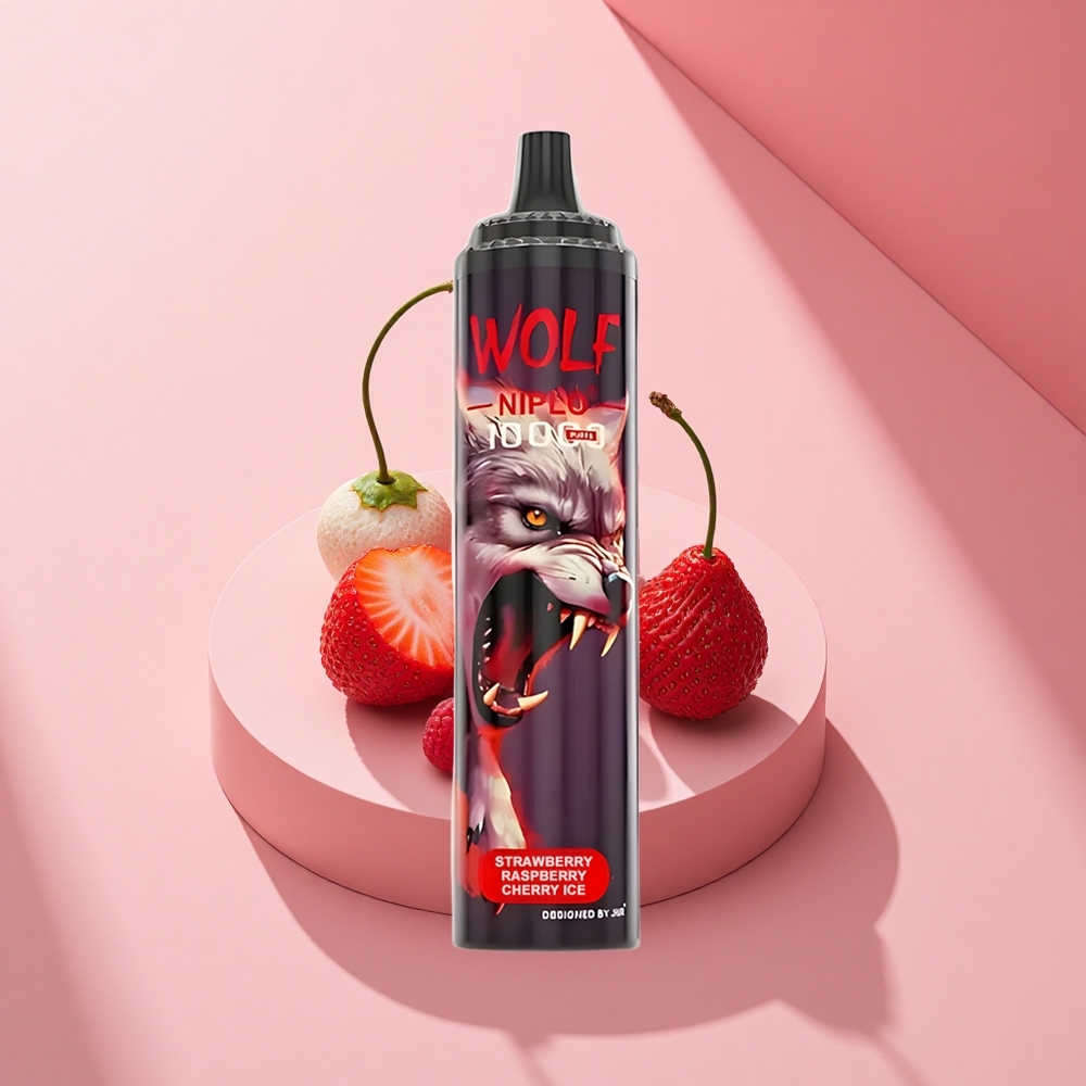 JNR Wolf Niplo 10000 Erdbeere Himbeere Kirsche Eis 20ml 650mAh Typ-C