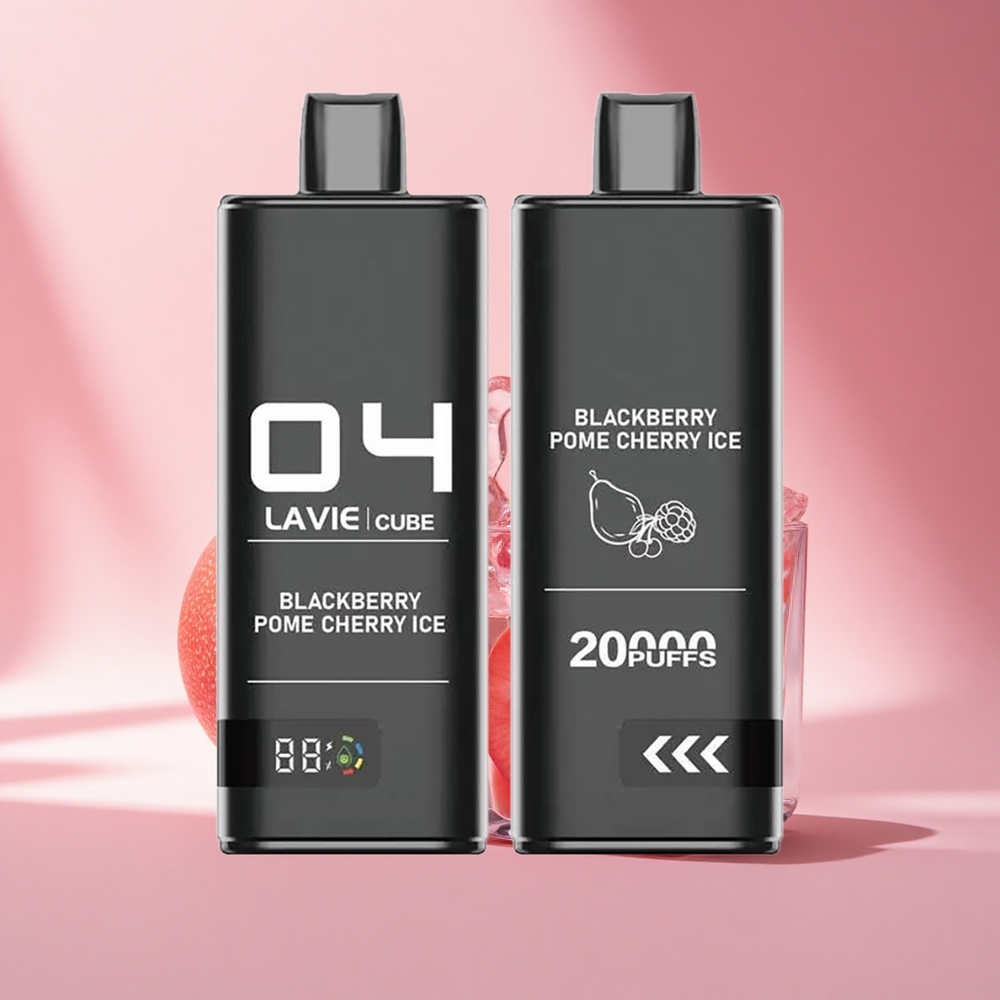 Lavie Cube 20000 Puffs Schwarze Brombeere-Pomme-Kirsche-Eis mit 5% Nikotinsalz und 600mAh