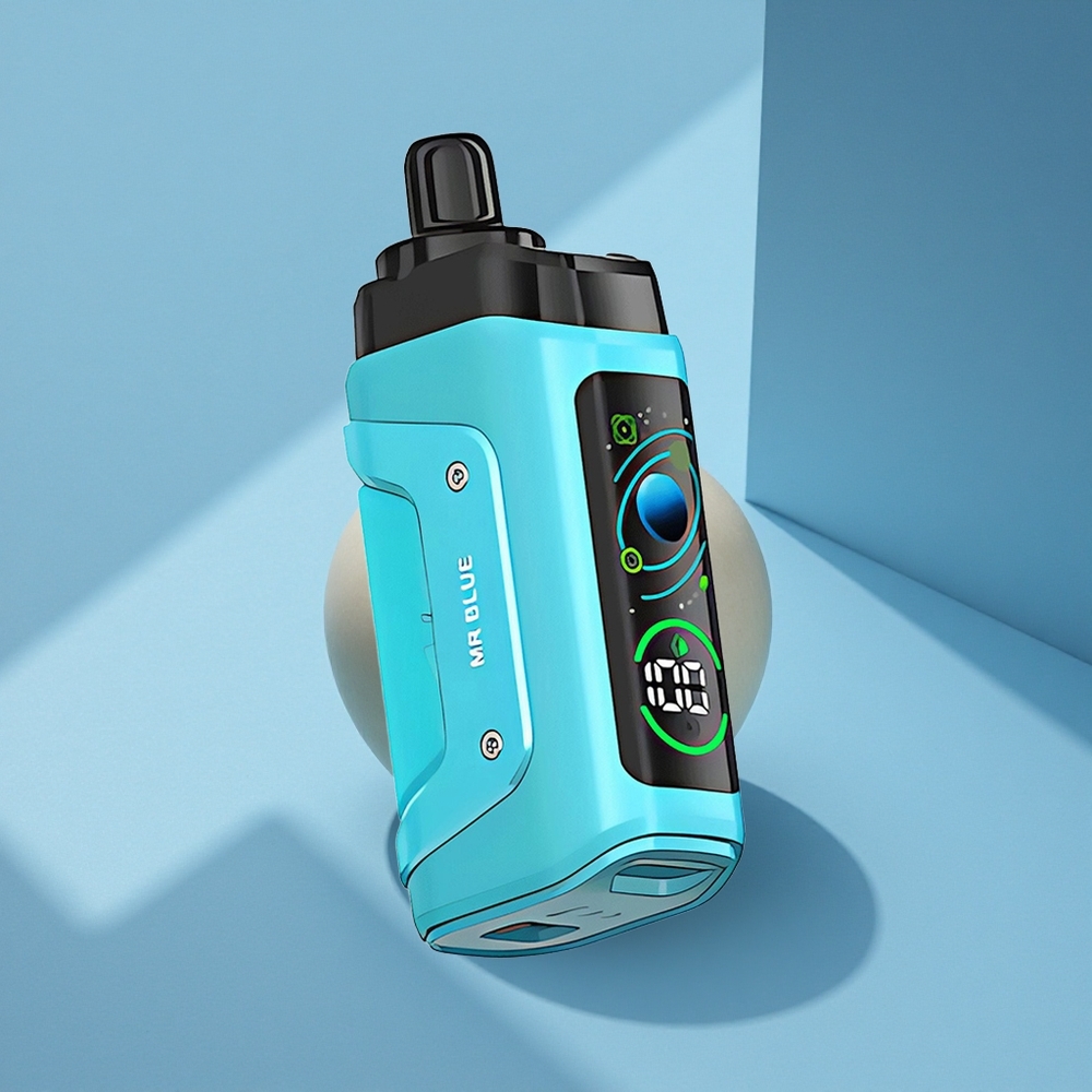 Razz Bar 45000 Puffs Herr Blau Netzspule Luftstrom