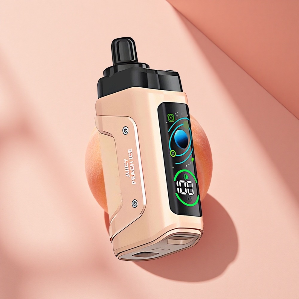 Razz Bar 45000 Puffs Saftiger Pfirsich Eis mit Typ-C-Ladung und Mesh Coil