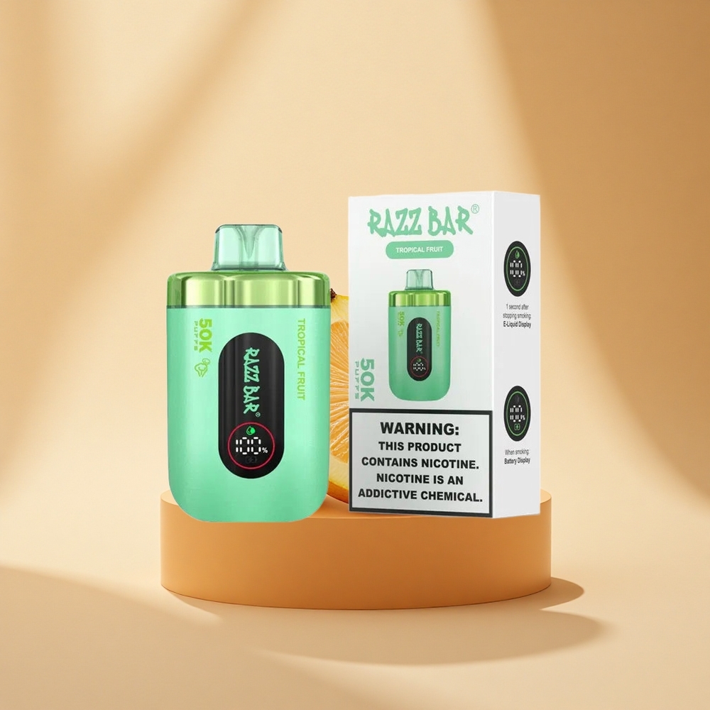 Razz Bar 50K Puffs Tropische Frucht 1.0 Ohm Typ-C