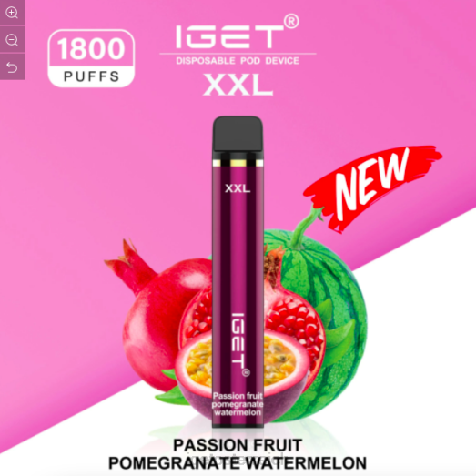 IGET Vape - xxl - 1800 Züge 8BTV664 Passionsfrucht-Granatapfel-Wassermelone