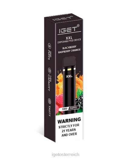 IGET Vape Sale - xxl 8BTV44 Brombeere, Himbeere, Orange