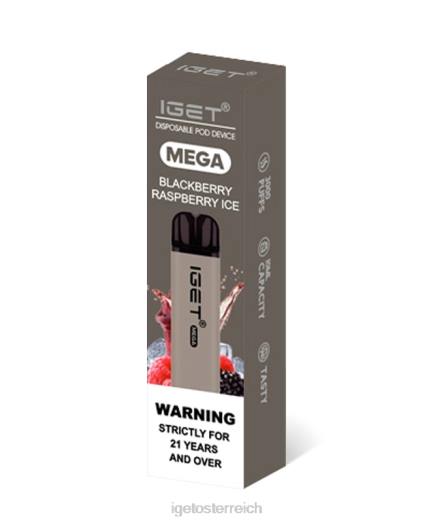 IGET Vape - mega 8BTV125 Brombeer-Himbeer-Eis