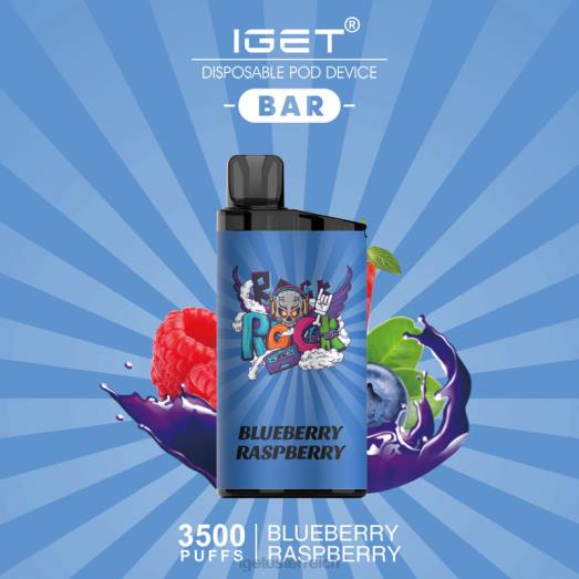 IGET Vape - Riegel - 3500 Züge 8BTV618 Blaubeer-Himbeer-Eis