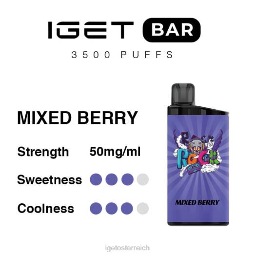 IGET Vape - Riegel 3500 Züge 8BTV283 gemischte Beeren