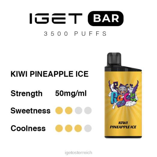 IGET Vape Sale - Riegel 3500 Züge 8BTV287 Kiwi-Ananas-Eis
