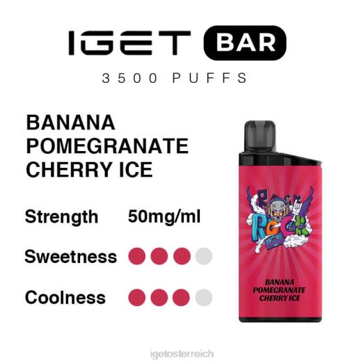 IGET Wholesale - Riegel 3500 Züge 8BTV295 Bananen-Granatapfel-Kirsch-Eis