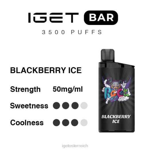IGET Vape Sale - Riegel 3500 Züge 8BTV301 Brombeereis