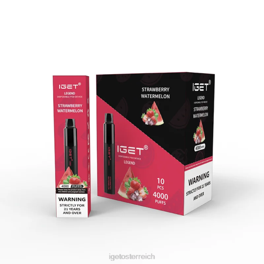 IGET Vape - Legend 4000 Züge 8BTV322 Erdbeerwassermelone