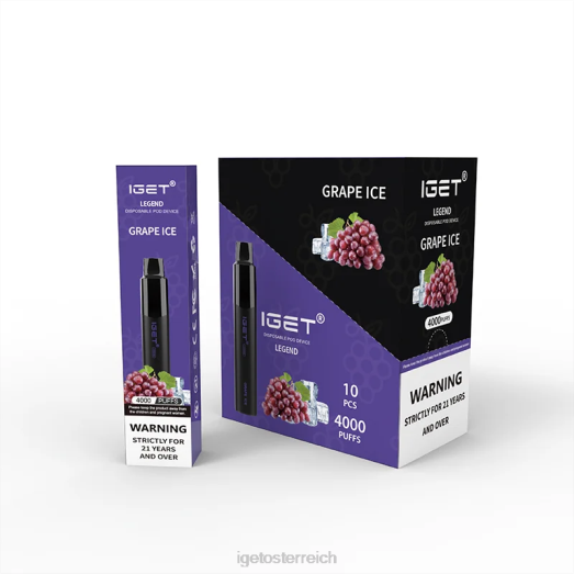 IGET Vape Shop - Legend 4000 Züge 8BTV331 Traubeneis