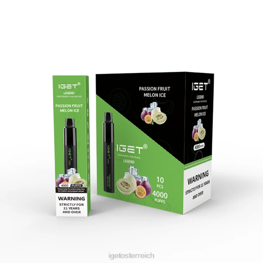 IGET Wholesale - Legend 4000 Züge 8BTV334 Passionsfrucht-Melonen-Eis