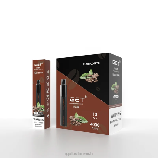 IGET Vape Sale - Legend 4000 Züge 8BTV340 einfacher Kaffee