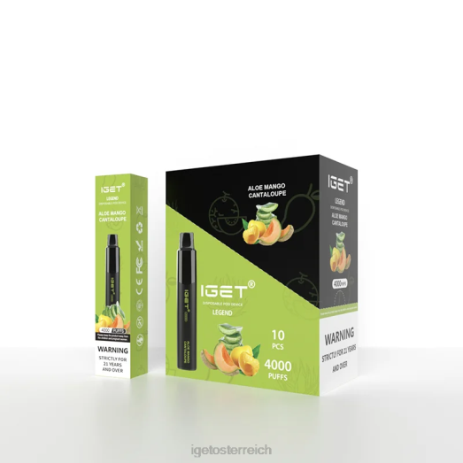 IGET Sale - Legend 4000 Züge 8BTV346 Aloe-Mango-Melone