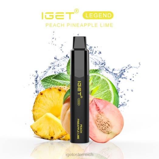 IGET Vape Sale - Legende - 4000 Züge 8BTV617 Pfirsich-Ananas-Limette