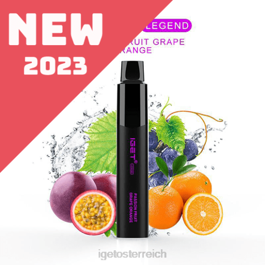 IGET Vape Sale - Legende - 4000 Züge 8BTV648 Passionsfrucht, Traube, Orange