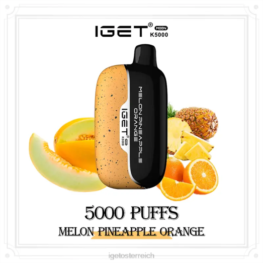 IGET Vape Shop - Moon 5000 Züge 8BTV223 Melone, Ananas, Orange