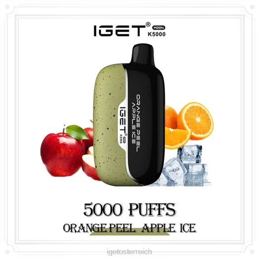 IGET Vape Sale - Moon 5000 Züge 8BTV225 Orangenschalen-Apfel-Eis