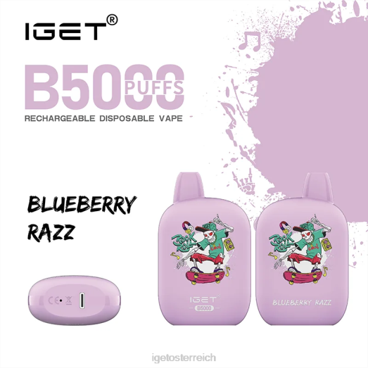 IGET Vape Shop - b5000 8BTV310 Blaubeer-Razz