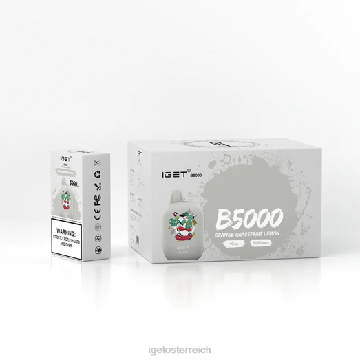 IGET Vape Sale - b5000 8BTV319 Orange, Grapefruit, Zitrone