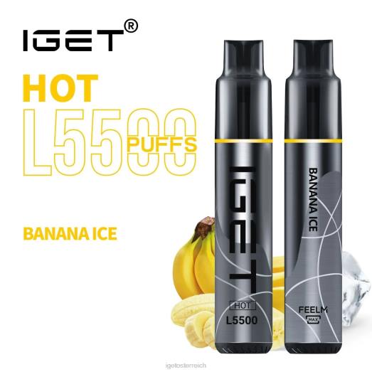 IGET Vape Sale - Es wird heiß - 5500 Züge 8BTV467 Bananeneis