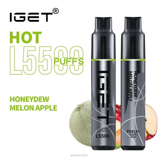 IGET Vape Shop - Es wird heiß - 5500 Züge 8BTV593 Honigmelonenapfel