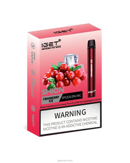 IGET Vape Sale - 3 x Shion 8BTV12 Cranberry-Eis