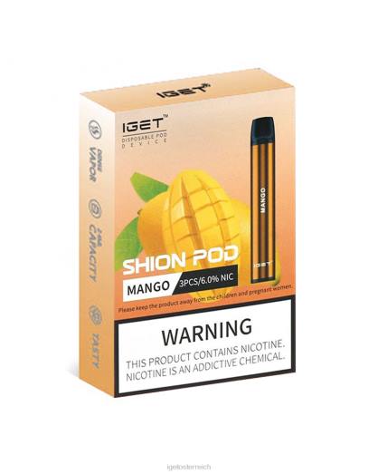 IGET Vape Sale - 3 x Shion 8BTV19 Mango