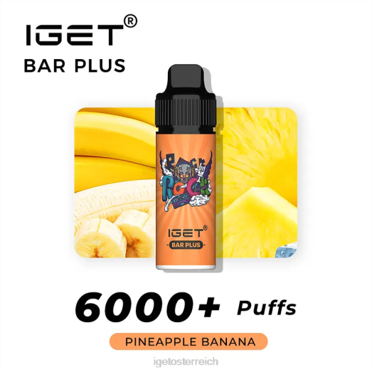 IGET Vape - Riegel plus 6000 Züge 8BTV239 Ananas-Banane