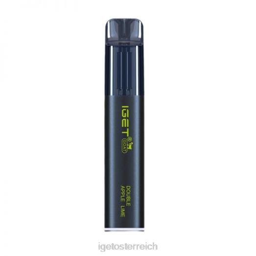 IGET Discount - Nikotinfreies Ziege 5000 Züge 8BTV367 doppelte Apfel-Limette