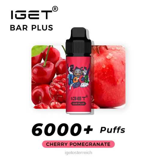 IGET Sale - Nikotinfreier Riegel plus Vape-Kit 8BTV371 Kirschgranatapfel